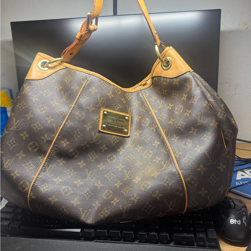 Louis Vuitton Brown and Tan Monogram Shoulder Bag